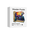 Wooden Jigsaw Puzzle for Adults Unique Train Shape Art Puzzle