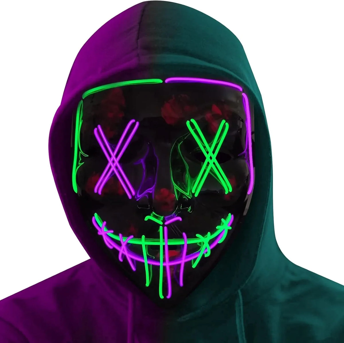 LED Halloween Mask – Light-Up Scary Mask for Costume Parties