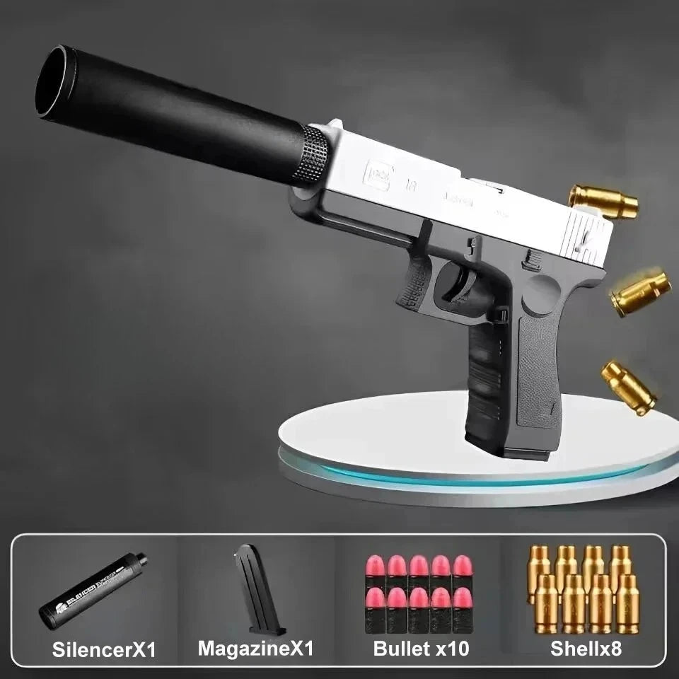 Soft Bullet Toy Pistol – Manual Shell-Ejecting Blaster