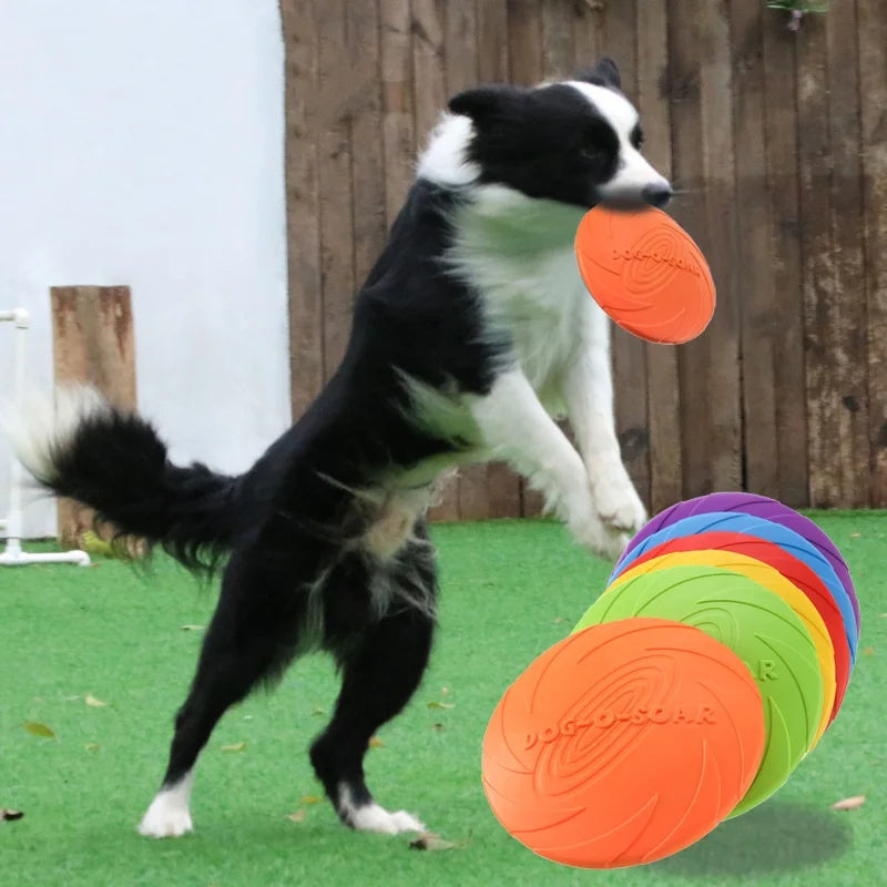 Silicone Flying Disc Pet Toy – Interactive Dog and Cat Frisbee