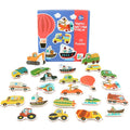 Wooden Matching Puzzle Kids Animal Fruit Traffic Jigsaw Toy