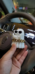 Funny Middle Finger Ghost Statue for Halloween Home Decor