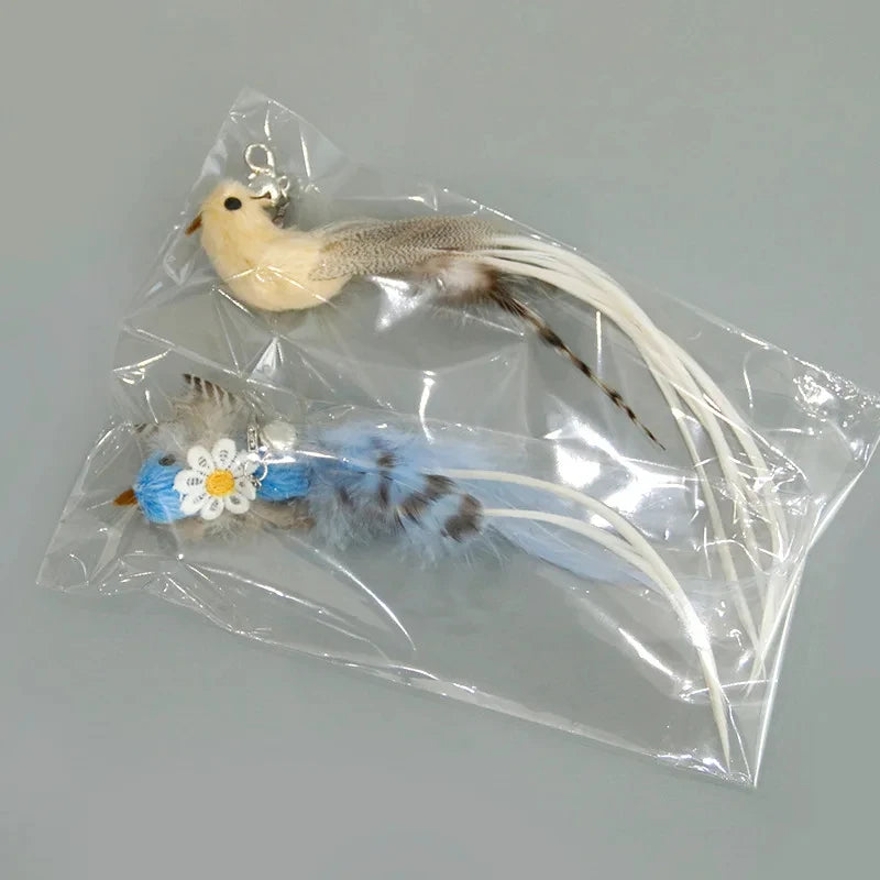 Feather Cat Wand Toy – Interactive Teaser with Bell