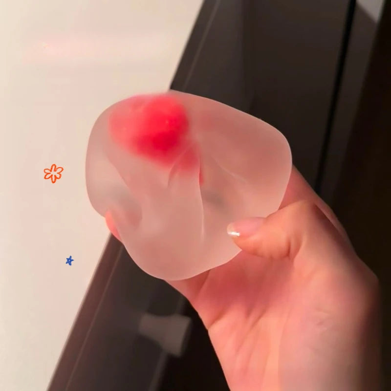 Strawberry Mochi Squishy Toy – Slow-Rebound Stress Relief