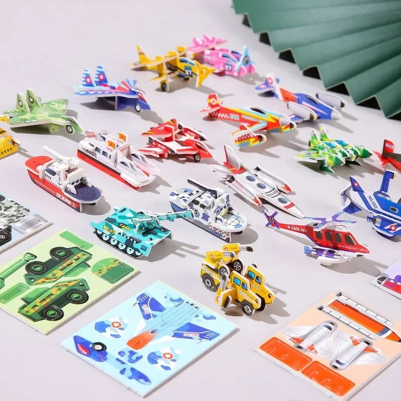 3D Paper Puzzle DIY Craft Kit 30 Piece Animal Model Set