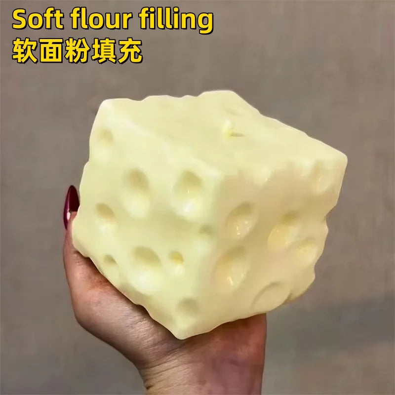Cheese Stress Ball – Jumbo Shapeable Squeeze Fidget Toy