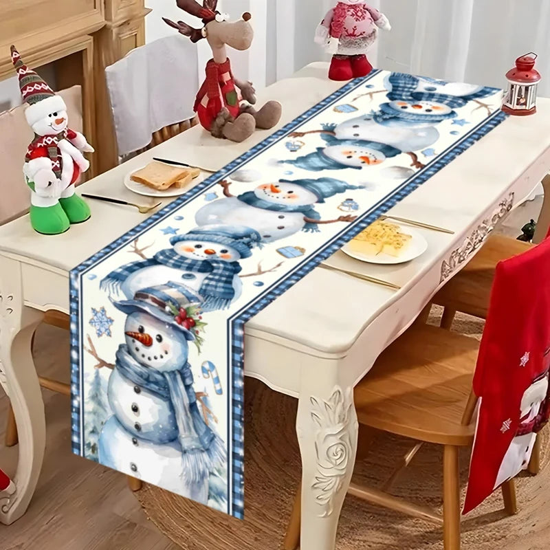 Santa Claus Christmas Table Runner – Holiday Table Decor