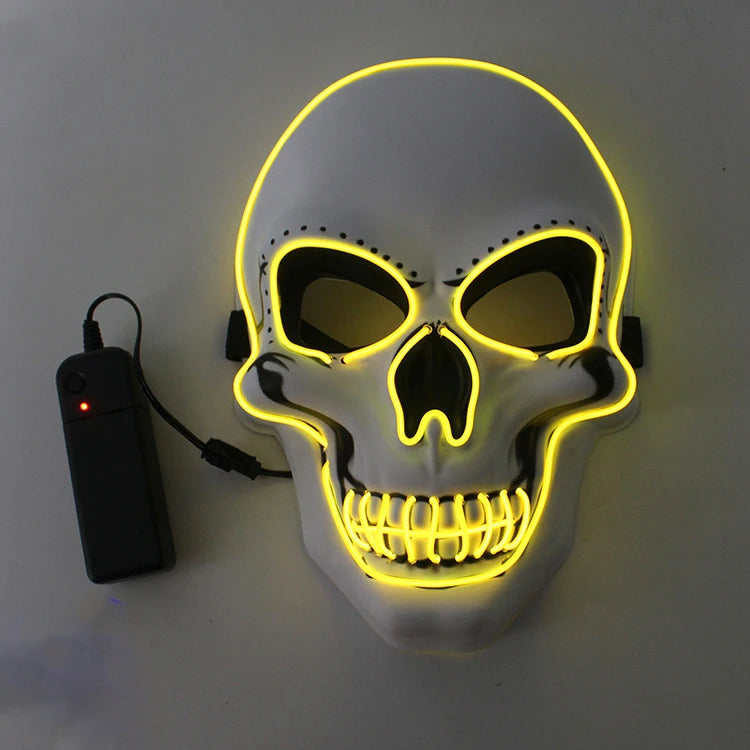 LED Skull Mask – Glowing Halloween Horror Costume