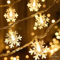 Christmas Snowflake String Lights 10/20/40 LED USB Battery Lights