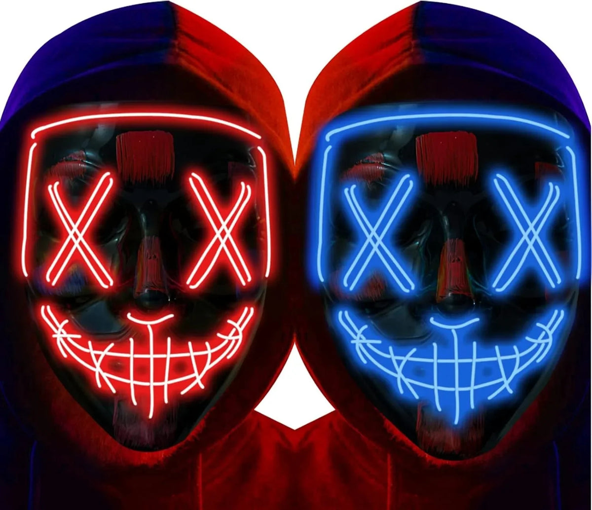 LED Halloween Mask – Light-Up Scary Mask for Costume Parties