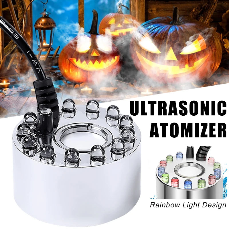 Mini Pumpkin Fog Machine with LED Light for Halloween Decor