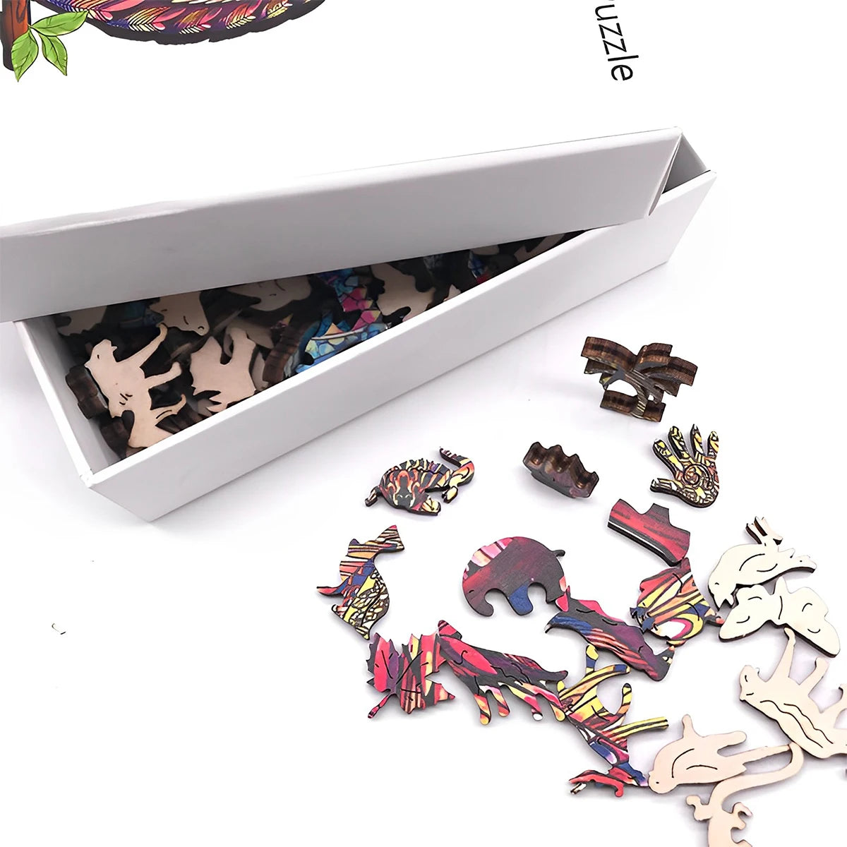 Cat Pattern Wooden Puzzle – Irregular Animal Jigsaw