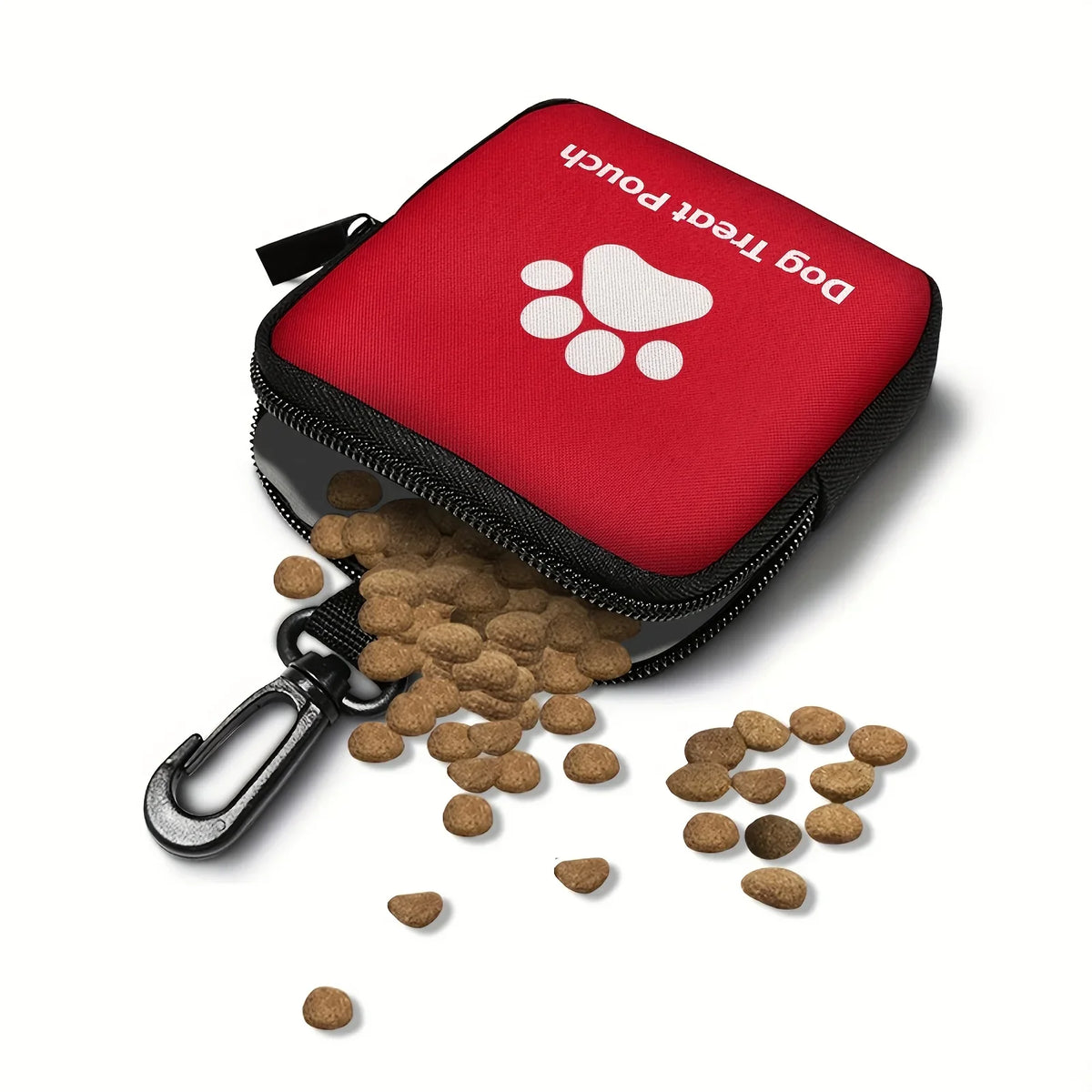 Spill‑Proof Zippered Dog Treat Pouch Portable Pet Training Snack Bag for Dog Trainer