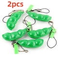 Edamame Fidget Toy Keychain Squeeze Pea Pod Stress Toy