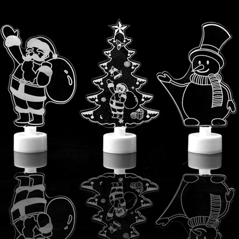 Christmas Mini LED Light Snowman Santa Tree Night Light