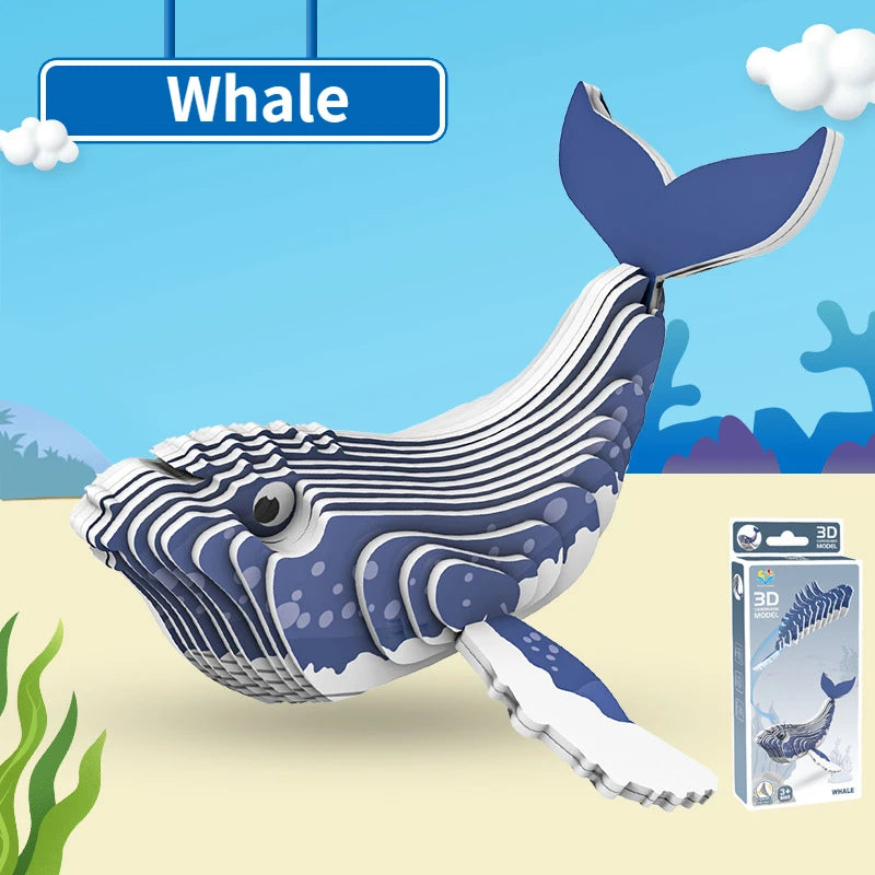 3D Dinosaur Puzzle Paper Model Educational Toy for Kids