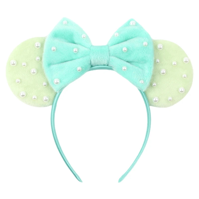 Mouse Ears Headband – Velvet Bow Hair Accessory