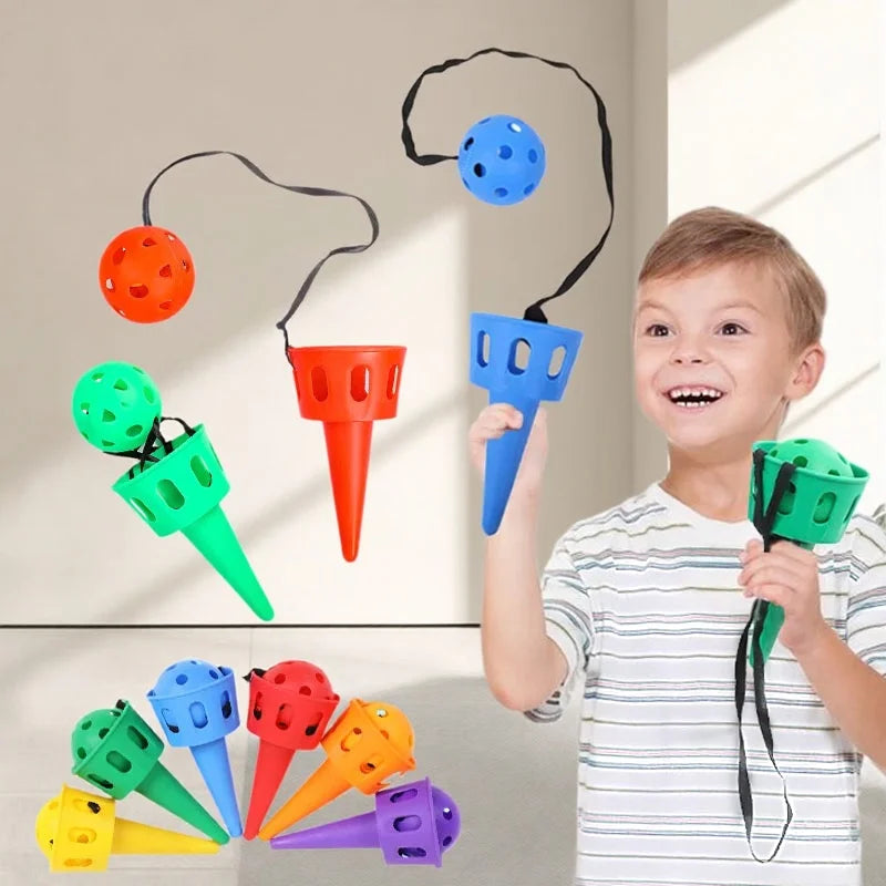 Throw and Catch Ball Game Set Outdoor Catching Toy