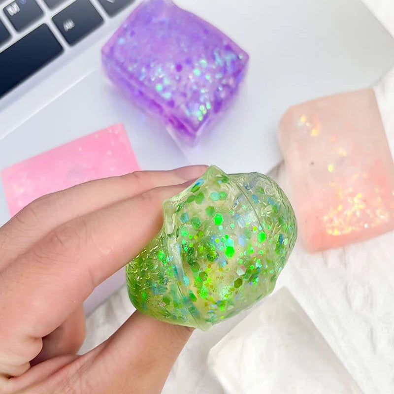 Tofu Squishy Stress Relief Toy – Soft Slow-Rebound TPR Block