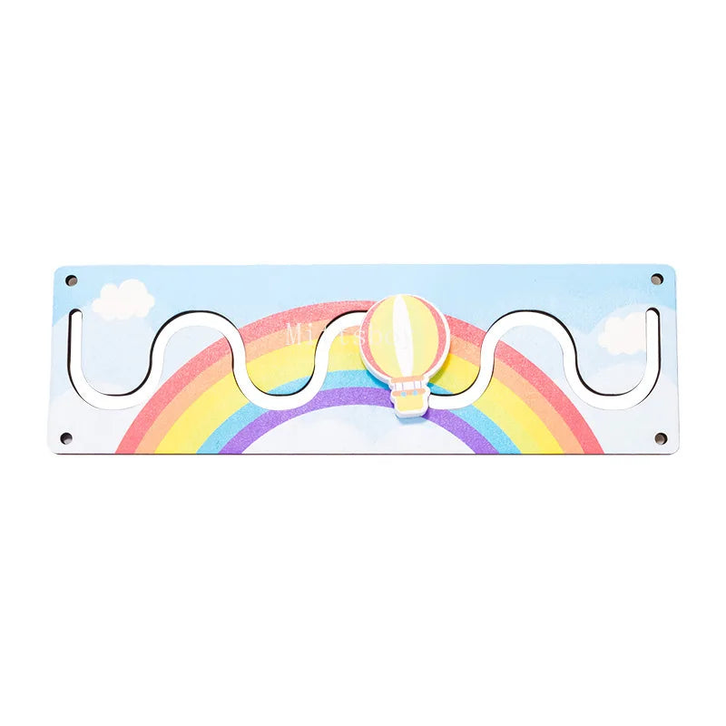 2024 DIY Montessori Busy Board  Accessories Wooden Graffiti Digit Early Ball Sequin Helicopter Educational Toy For Children Gift