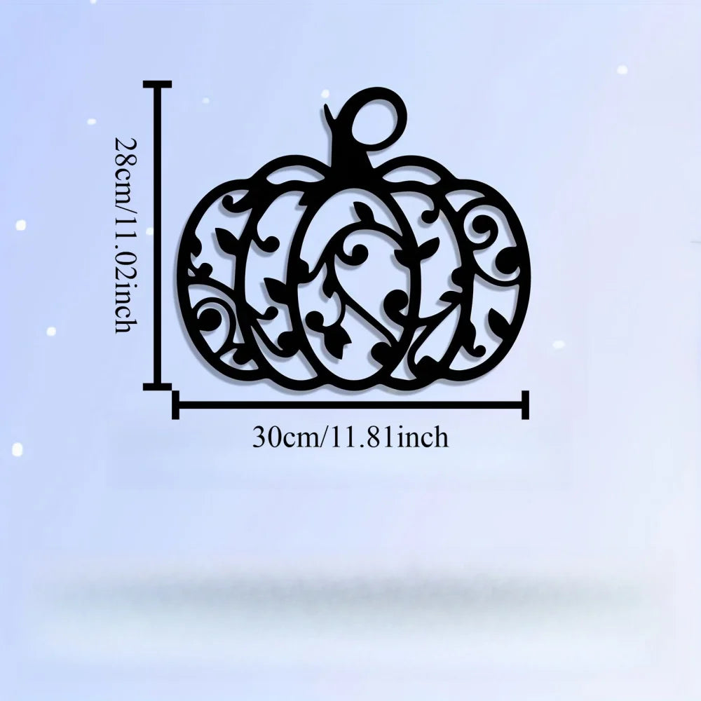 Halloween Metal Trick-or-Treat Sign with Pumpkin Monster Design