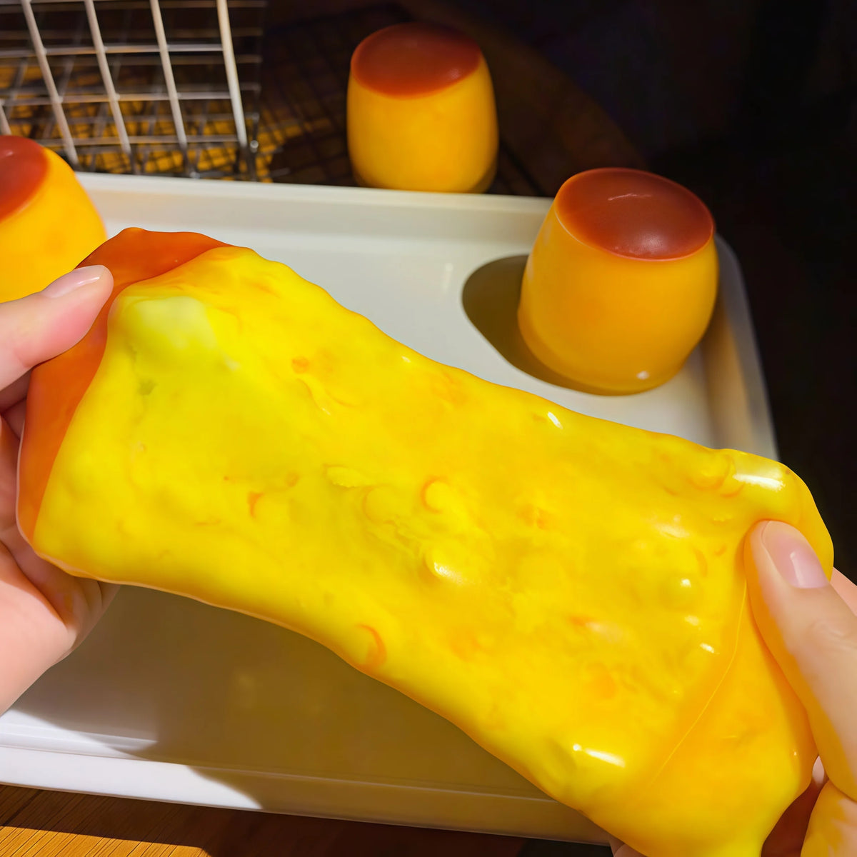 Caramel Pudding Squishy Toy Soft Squeeze Fidget Ball