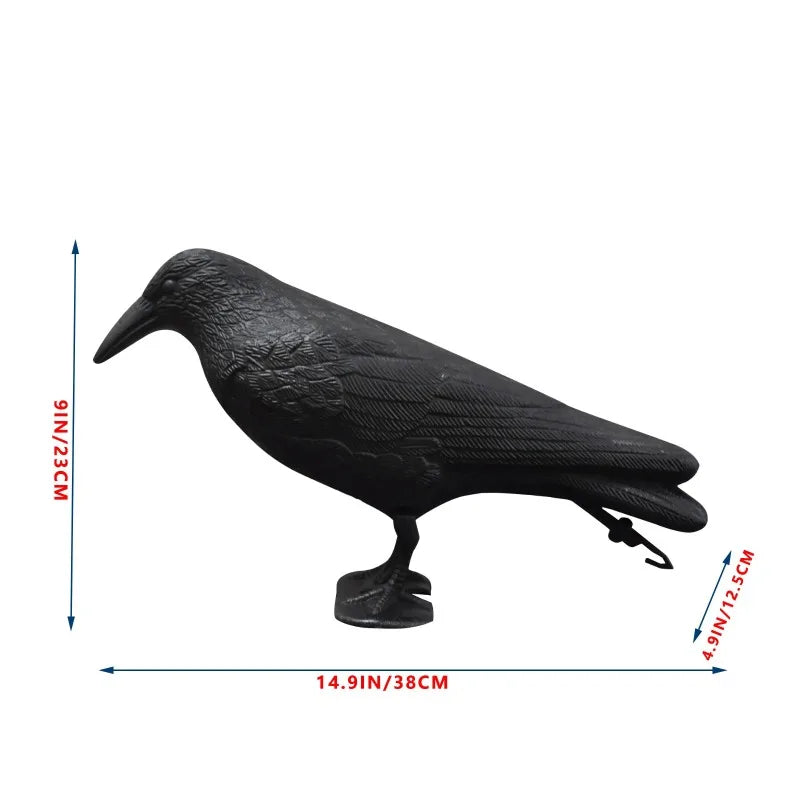 Fake Crow Bird Deterrent for Garden, Balcony & Patio
