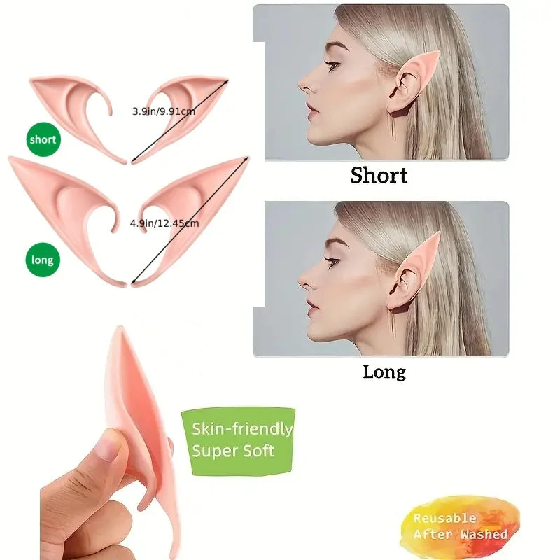 Silicone Elf Ears Costume Accessories for Cosplay & Halloween