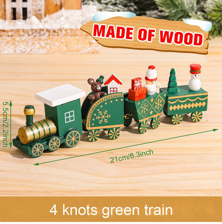 Christmas Train Decoration Wooden or Plastic Holiday Ornament
