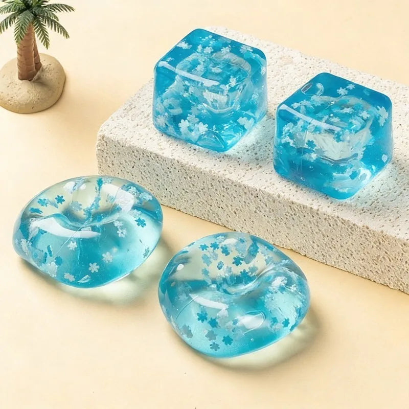 Snowflake Ice Cube Squishy Toy – Slow-Rising Sensory Fidget