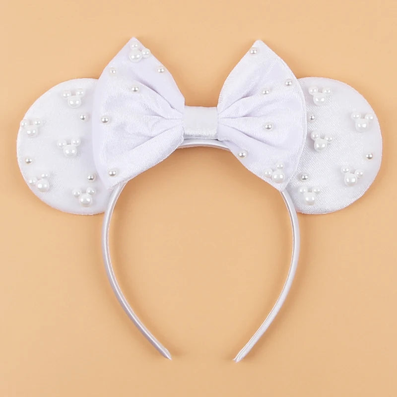 Mouse Ears Headband – Velvet Bow Hair Accessory