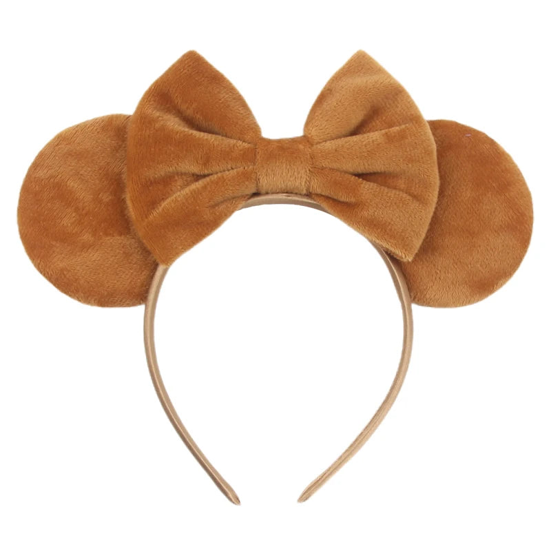 Mouse Ears Headband – Velvet Bow Hair Accessory