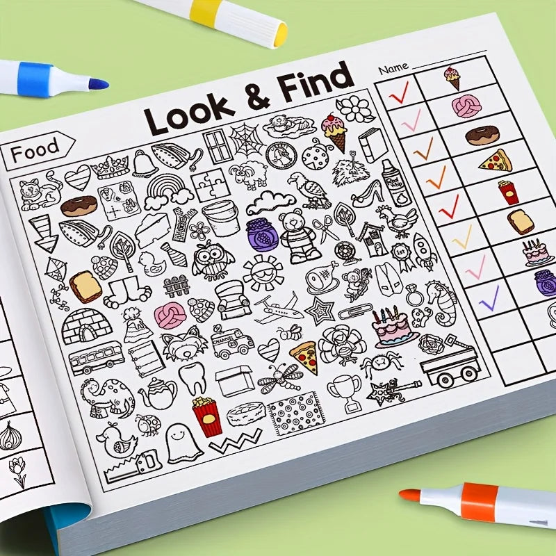 Hidden Objects Coloring Book – Find & Color Activity Workbook