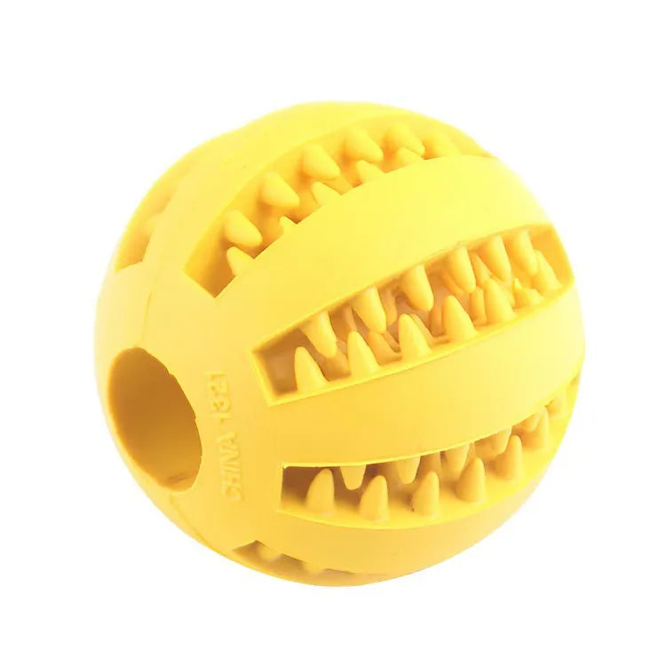 Rubber Dog Treat Ball – Chew Toy for Teeth Cleaning