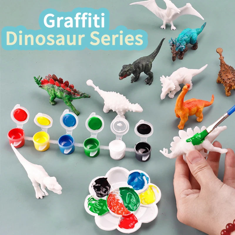 DIY Dinosaur Painting Kit – 3D Figures & Paint Set