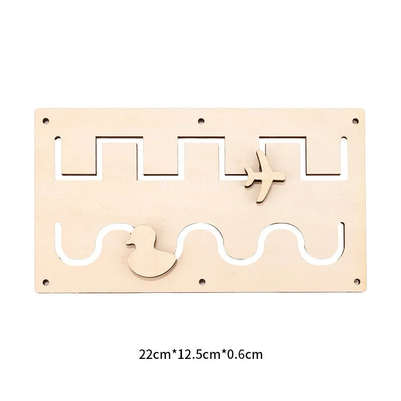 2024 DIY Montessori Busy Board  Accessories Wooden Graffiti Digit Early Ball Sequin Helicopter Educational Toy For Children Gift