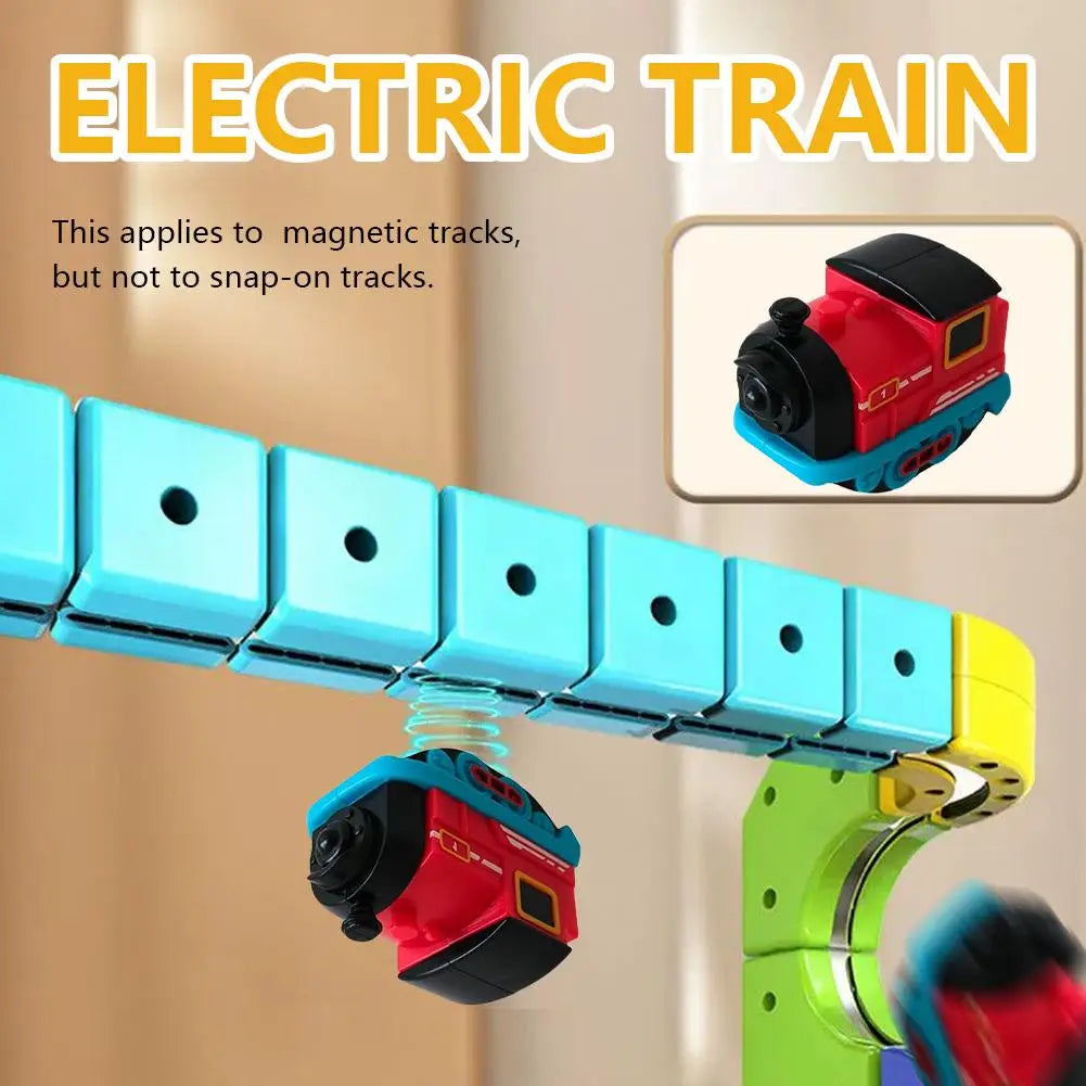 Electric Train Expansion Car for Magnetic Flexible Track Sets