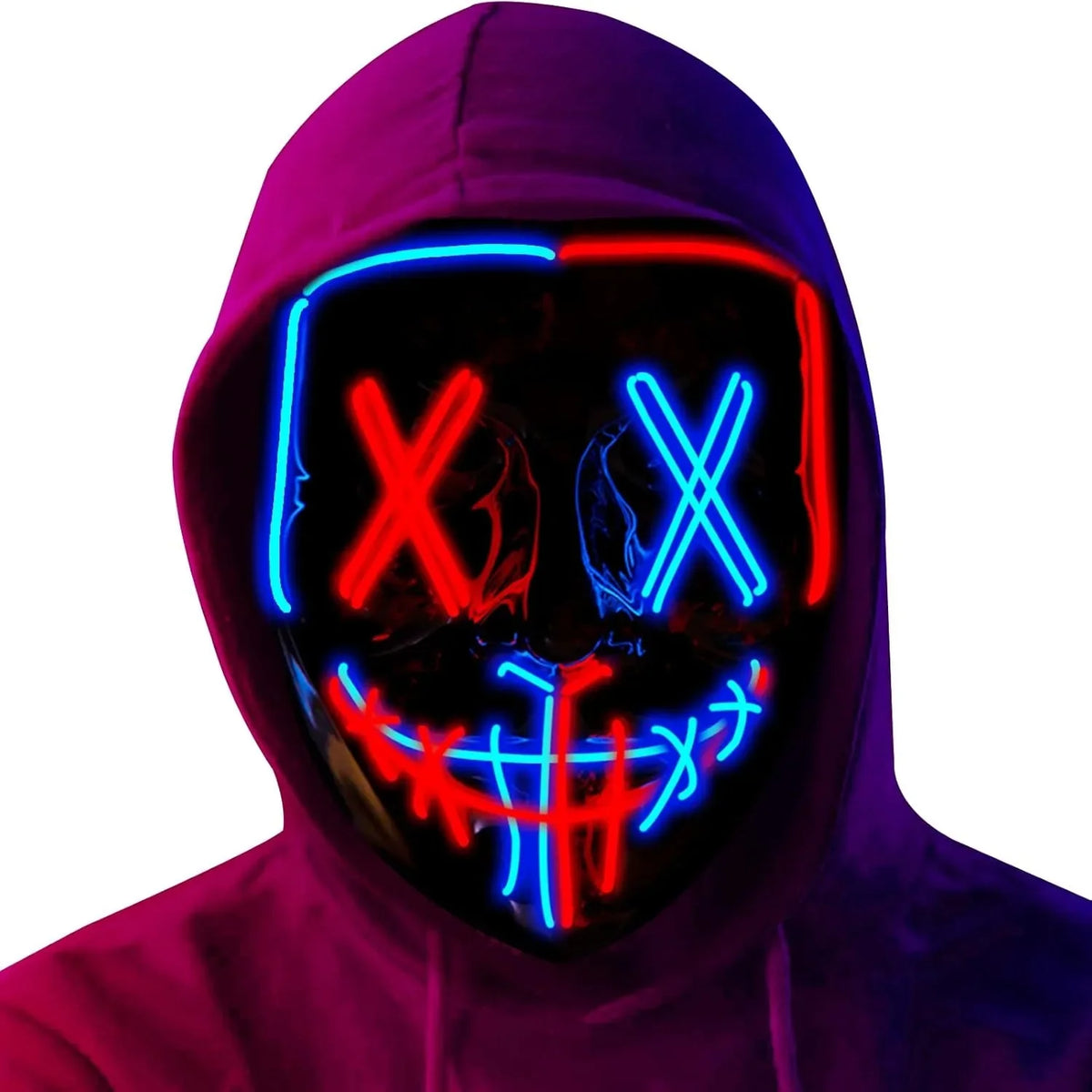 LED Halloween Mask – Light-Up Scary Mask for Costume Parties
