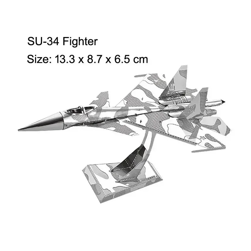 3D Metal Puzzle DIY Aircraft Model Assembly Kit