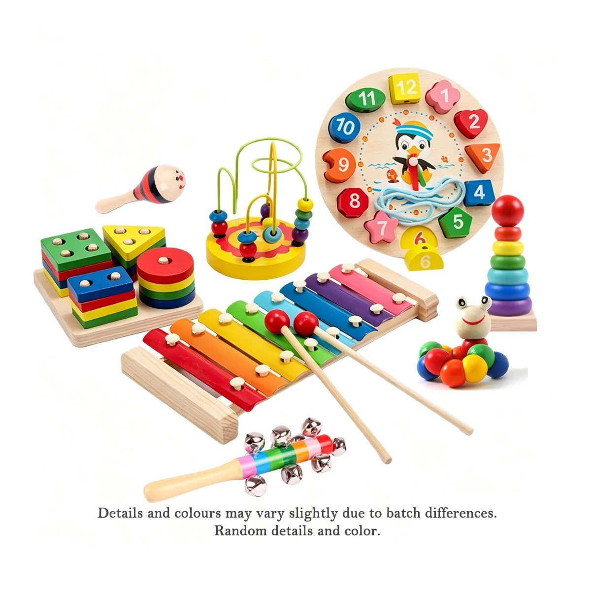 Wooden Montessori Clock Puzzle – Educational Learning Toy for Kids