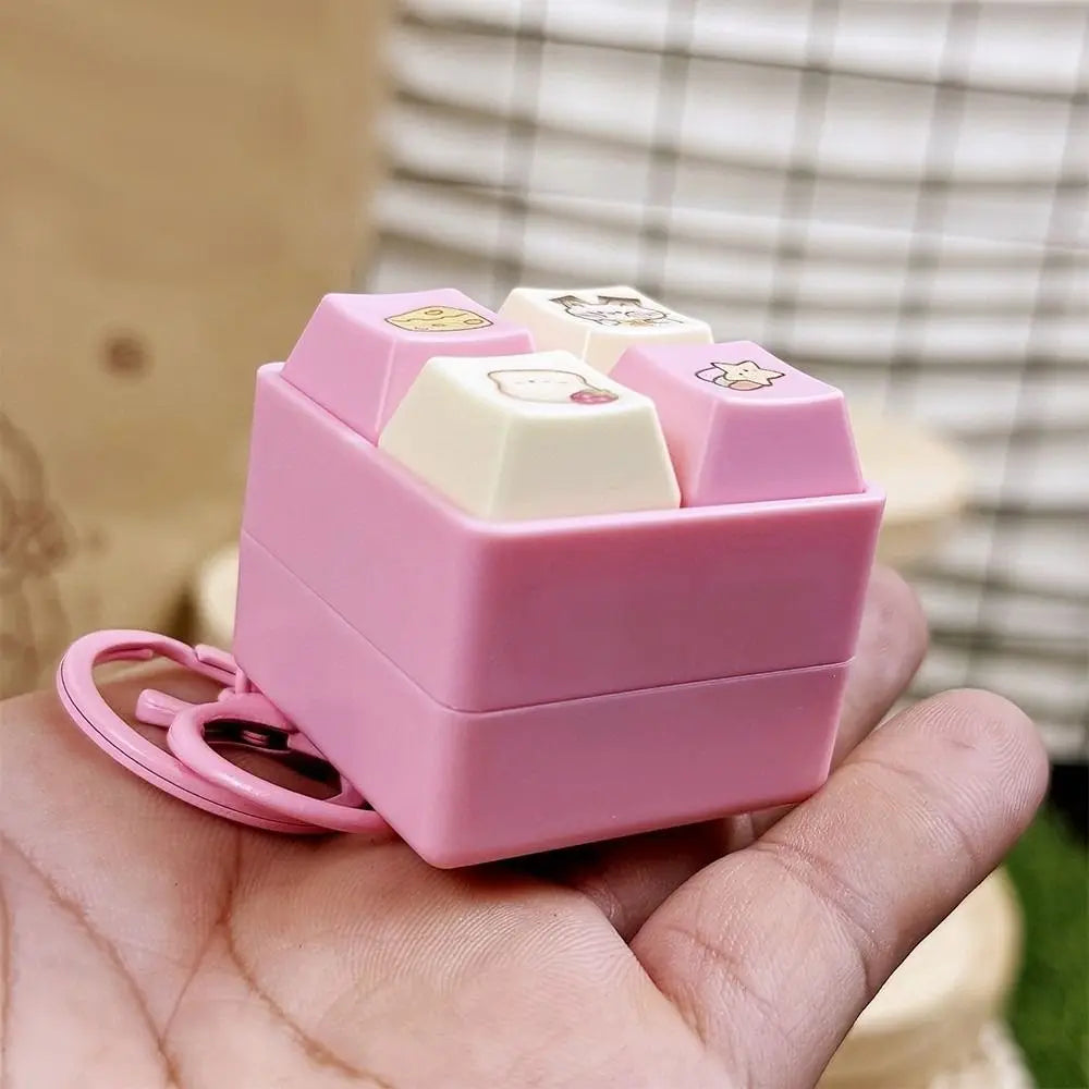 Capybara Fidget Keychain – Light-Up Keyboard Button Toy