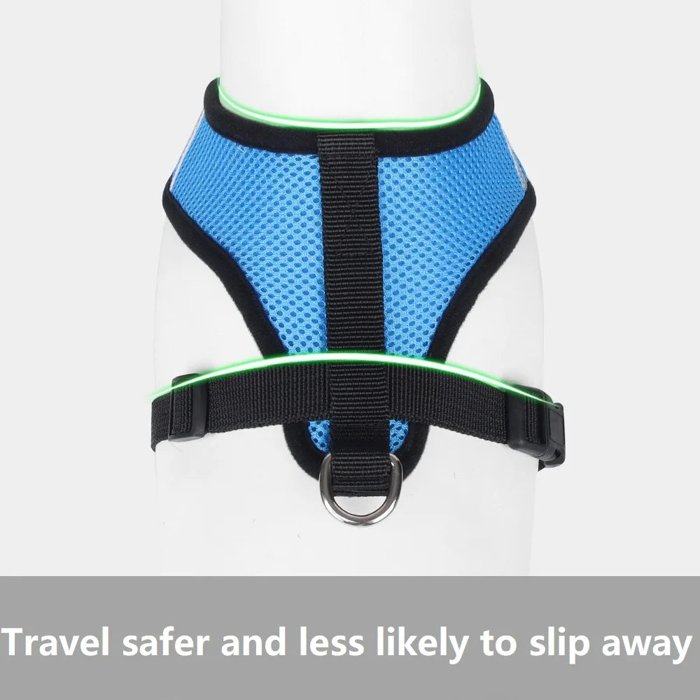 Cat Harness and Leash Set – Escape-Resistant Reflective Vest