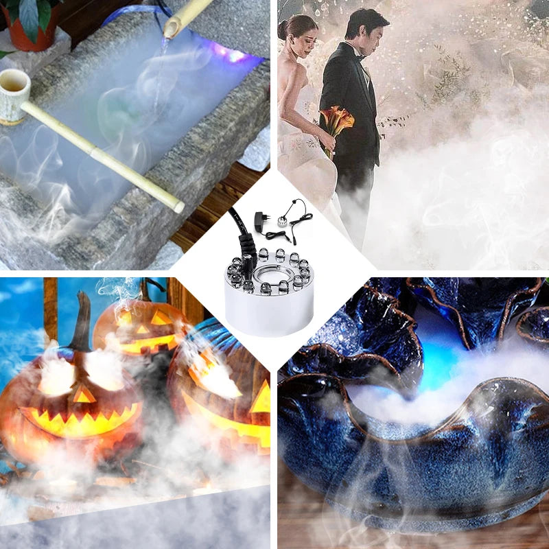 Mini Pumpkin Fog Machine with LED Light for Halloween Decor