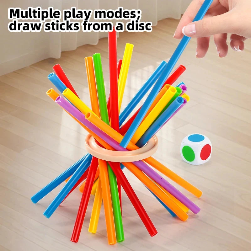 Stick Pull Balance Game for Kids, 2-Player Brain Training Toy