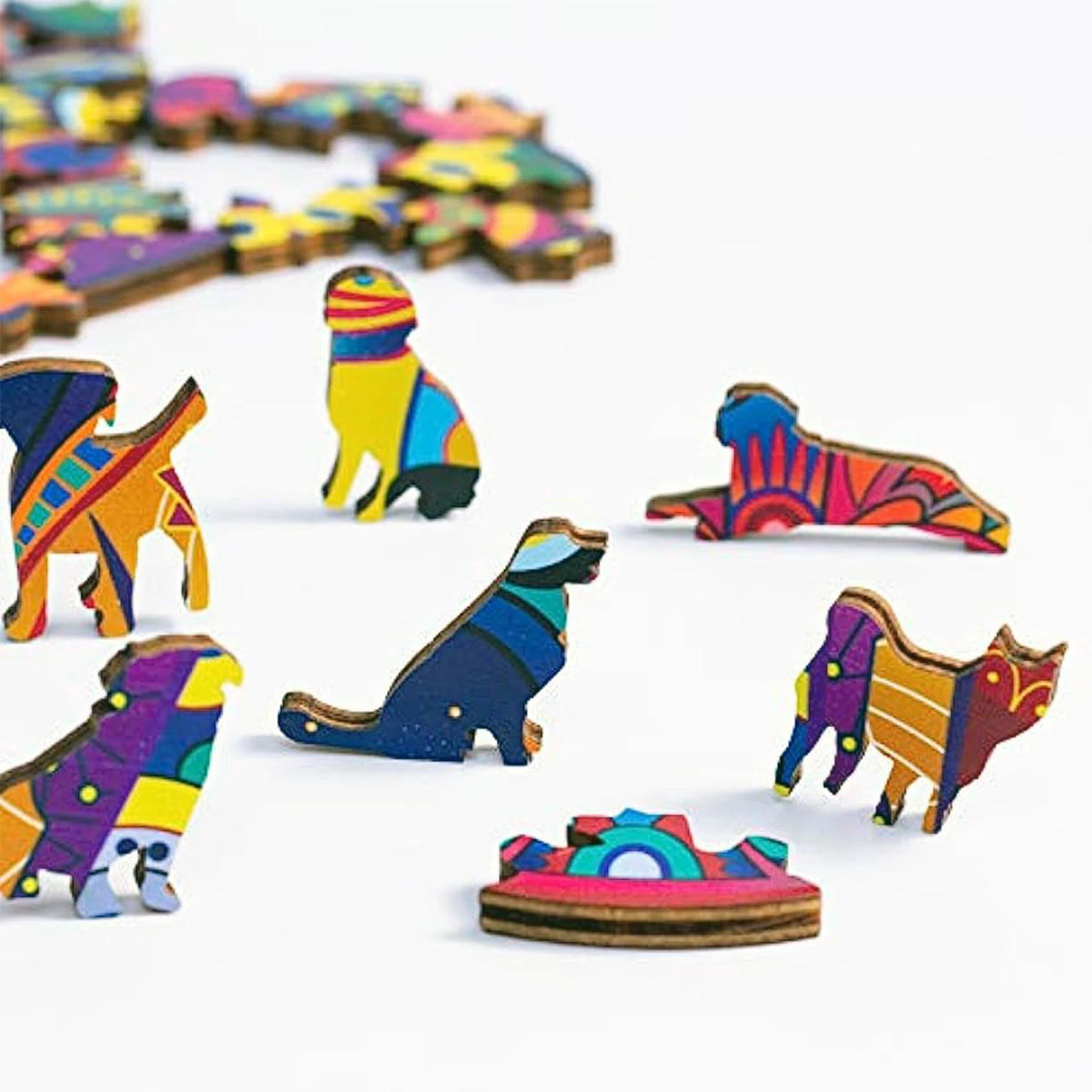 Cat Pattern Wooden Puzzle – Irregular Animal Jigsaw