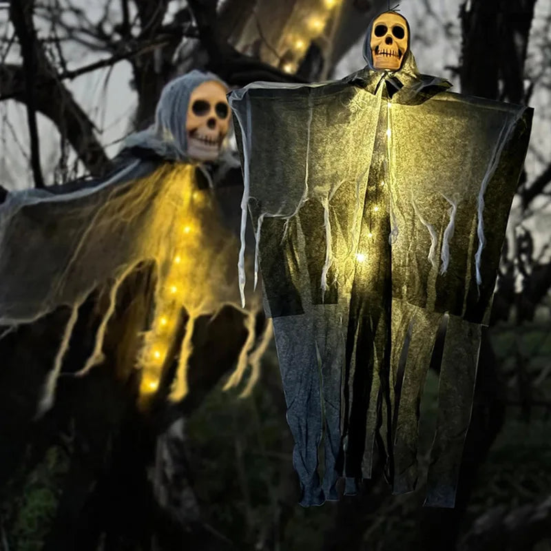 Halloween Hanging Skull Ghost Decoration for Spooky Displays