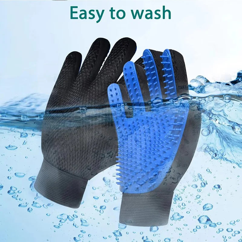 Silicone Pet Grooming Gloves for Bathing and Hair Removal
