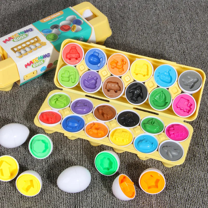 Egg Screw Puzzle Toy – 3D Shape Matching Learning Game