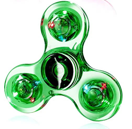 Crystal Luminous LED Light Fidget Spinner Hand Top Spinners Glow in Dark EDC Stress Relief Toys Kinetic Gyroscope for Children