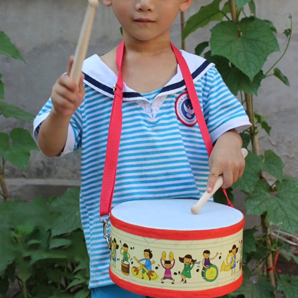Wooden Kids Drum – 8-Inch Educational Percussion Instrument